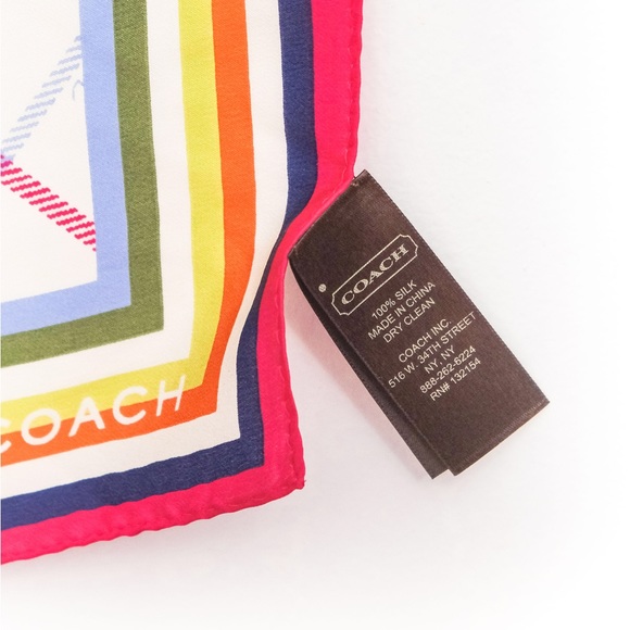 COACH Heritage Plaid Silk Scarf - Picture 5 of 5